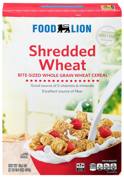 Food Lion Bite-Sized Shredded Wheat Whole Grain Cereal