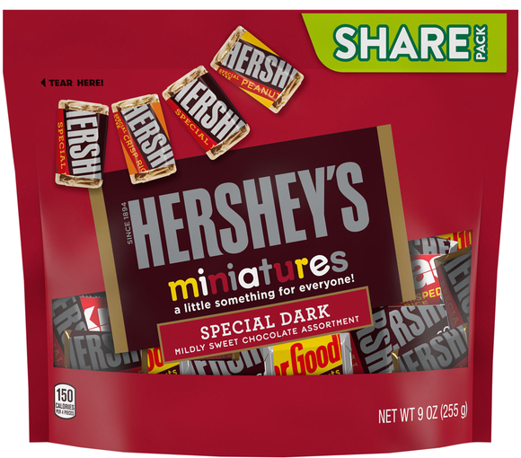 Hershey's Special Dark Miniatures Assorted Chocolate Candy Share Pack