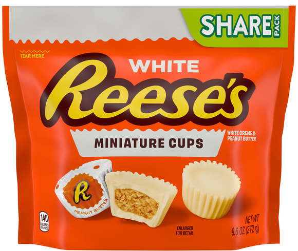 Reese's Miniature White Creme Peanut Butter Cups Candy Share Pack