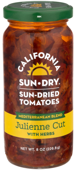 California Sun-Dry Julienne Cut Sun-Dried Tomatoes with Herbs