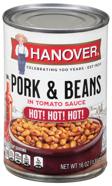 Hanover Hot! Hot! Hot! Pork & Beans in Tomato Sauce
