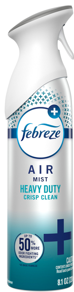 Febreze AIR Mist Heavy Duty Crisp Clean Freshener Trigger Spray