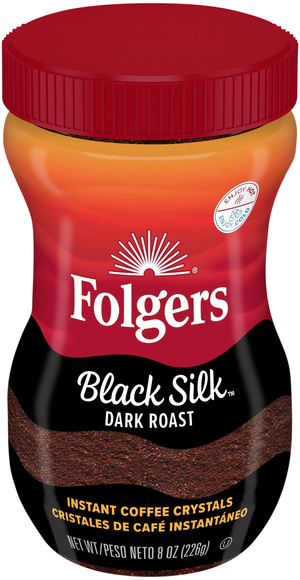 Folgers Black Silk Dark Roast Instant Coffee Crystals