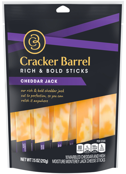 Cracker Barrel Cheddar & Monterey Jack Cheese Sticks - 10 ct