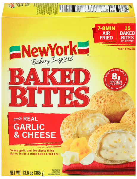 New York Garlic & Cheese Baked Bites - 15 ct Frozen