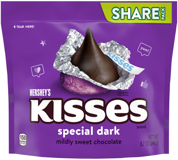 Hershey's KISSES Special Dark Chocolate Candy Share Pack