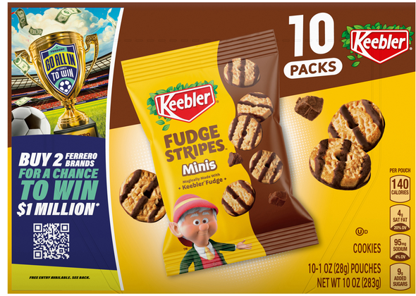 Keebler Mini Fudge Stripes Cookies - 10 ct
