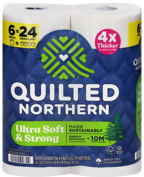 Quilted Northern Ultra Soft & Strong Mega Rolls 2-Ply Toilet Paper - 6 ct