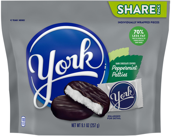York Dark Chocolate Peppermint Patties Candy Share Pack