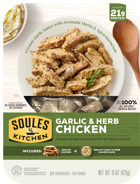Soules Kitchen Creamy Garlic & Herb Chicken Breast Strips