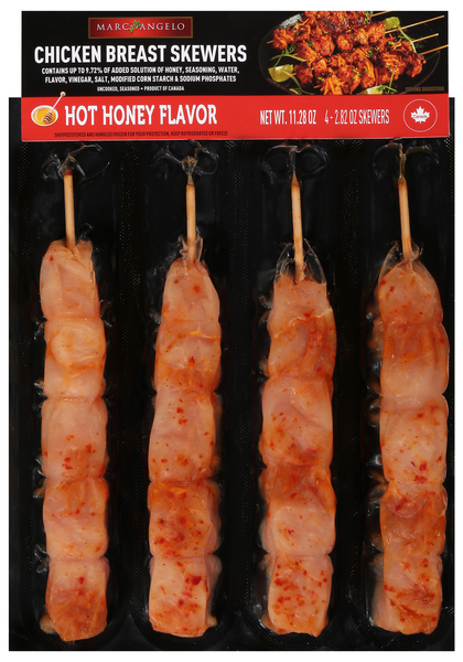 Marc Angelo Hot Honey Chicken Breast Skewers - 4 ct