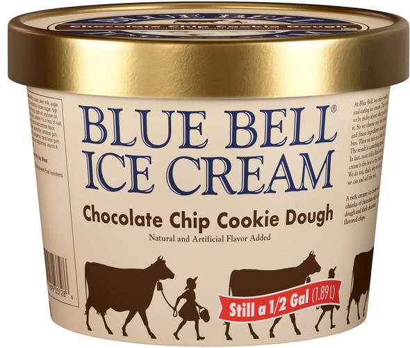 Blue Bell Chocolate Chip Cookie Dough Ice Cream