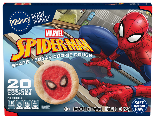 Pillsbury Ready to Bake! Spider-Man Pre-Cut Sugar Cookie Dough - 20 ct