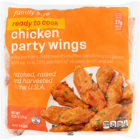 Chicken Party Wings Family Size Frozen