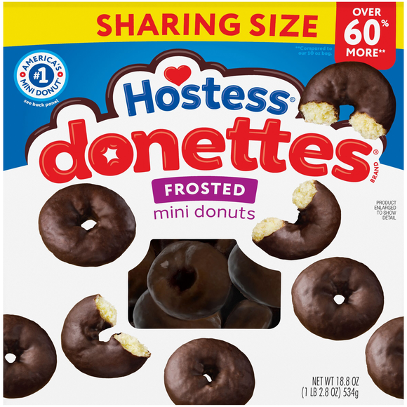 Hostess Donettes Mini Chocolate Frosted Donuts Sharing Size
