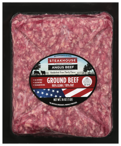 Steakhouse Naturals 90% Lean 10% Fat Angus Ground Beef