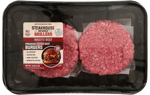 Steakhouse Naturals Grillers Premium Wagyu Beef Burgers - 4 ct