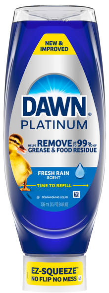 Dawn Platinum EZ Squeeze Fresh Rain Scent Liquid Dish Soap