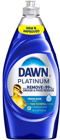 Dawn Platinum Fresh Rain Scent Liquid Dish Soap