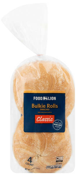 Food Lion Classic Bulkie Rolls - 4 ct