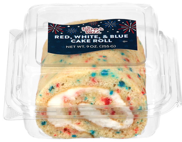 The Father's Table Red White & Blue Cake Roll