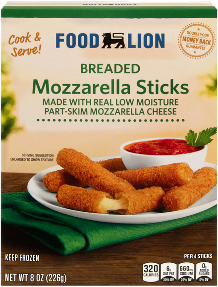 Food Lion Breaded Mozzarella Sticks Frozen