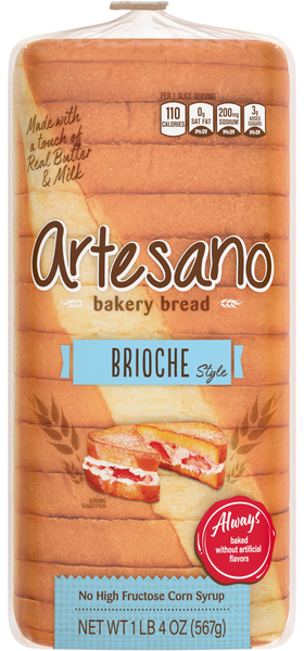 Artesano Bakery Brioche Thick Sliced Bread