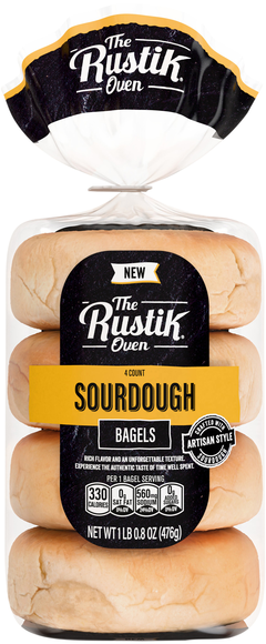 The Rustik Oven Sourdough Bagels - 4 ct
