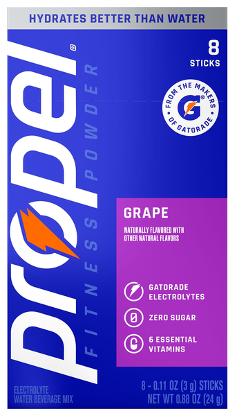Propel Grape Electrolytes Water Beverage Mix - 8 ct