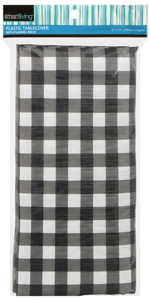 Smart Living Summer Plastic Tablecover with Flannel Back 52 x 70 Inch