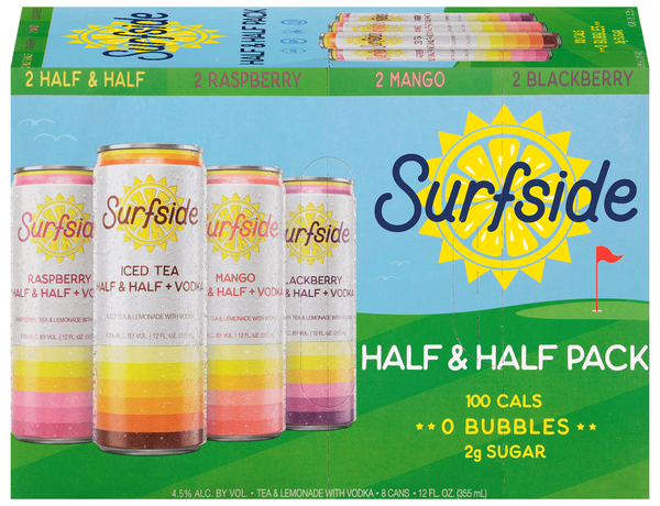 Surfside Tea & Lemonade Vodka Cocktail Variety Pack - 8 pk