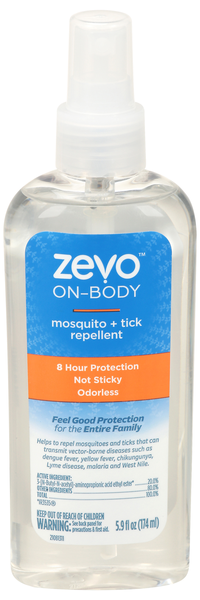 Zevo On-Body Odorless Mosquito + Tick Repellent Spray