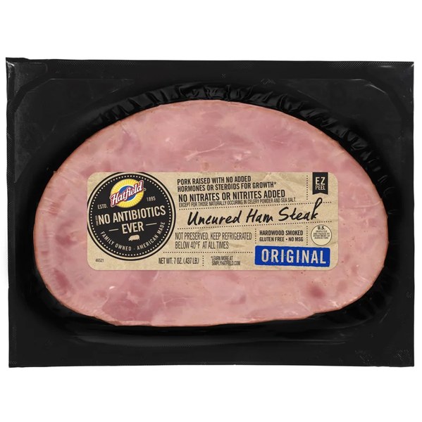 Hatfield Uncured Ham Steak - Hardwood Smoked: $3.69 - $2.99