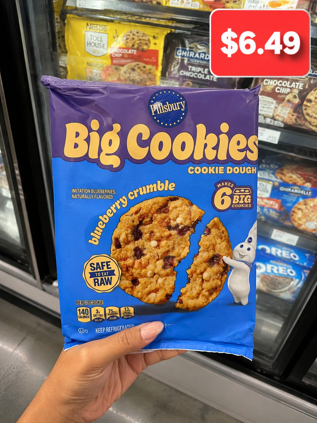 Pillsbury Big Cookies Blueberry Crumble Cookie Dough