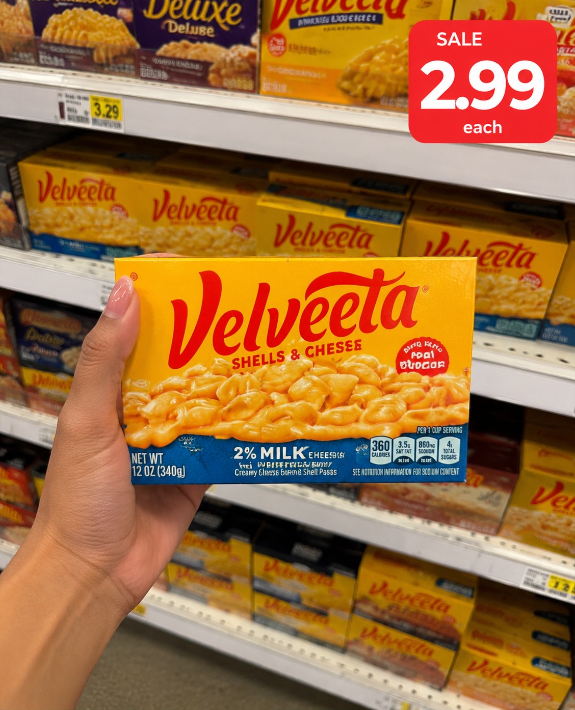 Kraft Velveeta or Deluxe Macaroni & Cheese