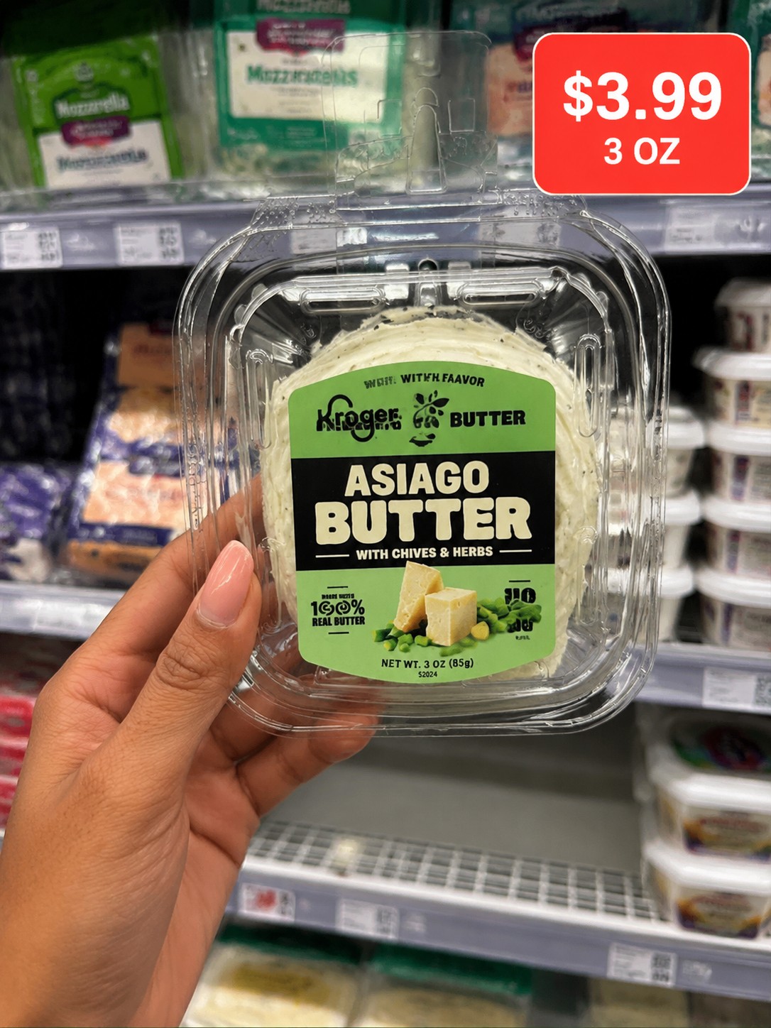 Kroger Asiago Butter with Chives & Herbs