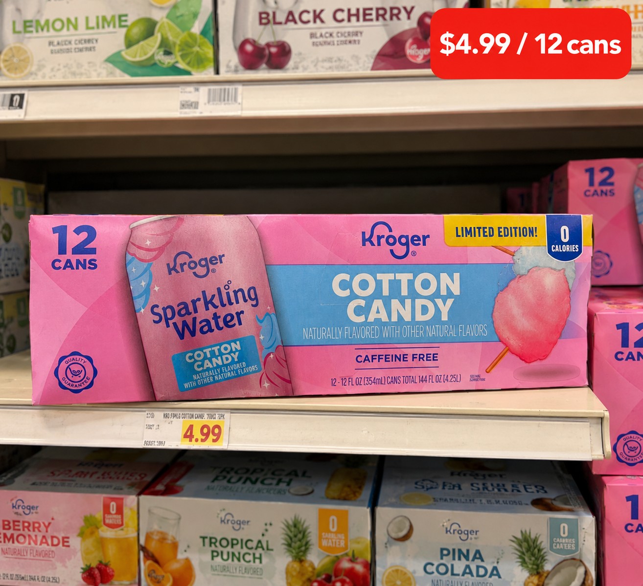 Kroger Sparkling Water Cotton Candy