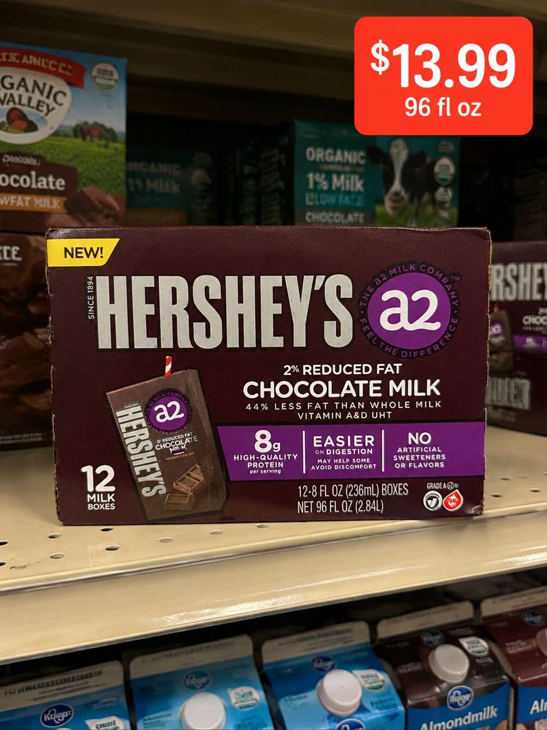 HERSHEY'S a2 2% REDUCED FAT CHOCOLATE MILK