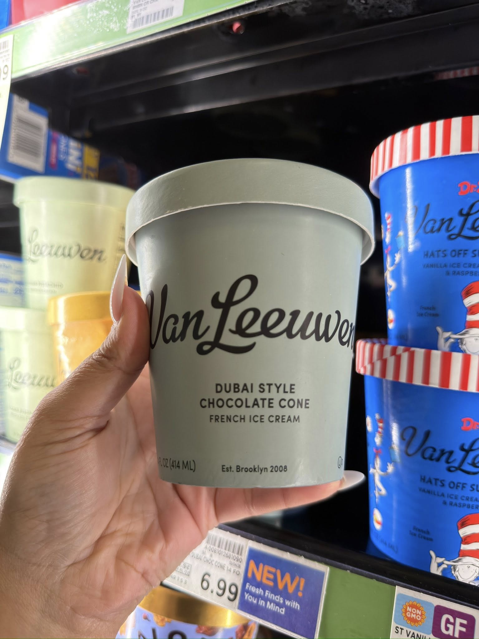 Van Leeuwen Dubai Style Chocolate Cone French Ice Cream