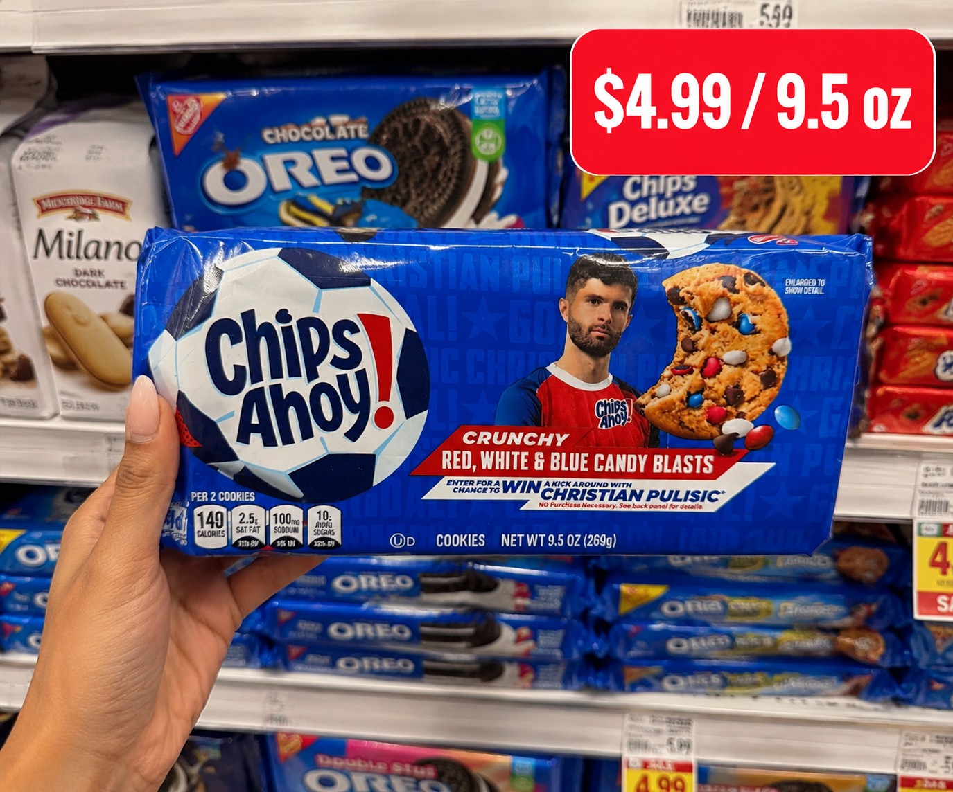 Chips Ahoy! Crunchy Red, White & Blue Candy Blasts Cookies
