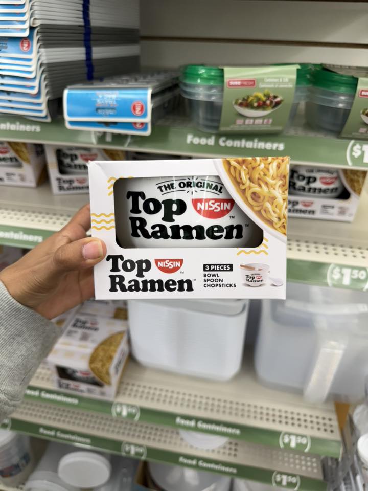 Top Ramen The Original Nissin 3 PIECES BOWL SPOON CHOPSTICKS