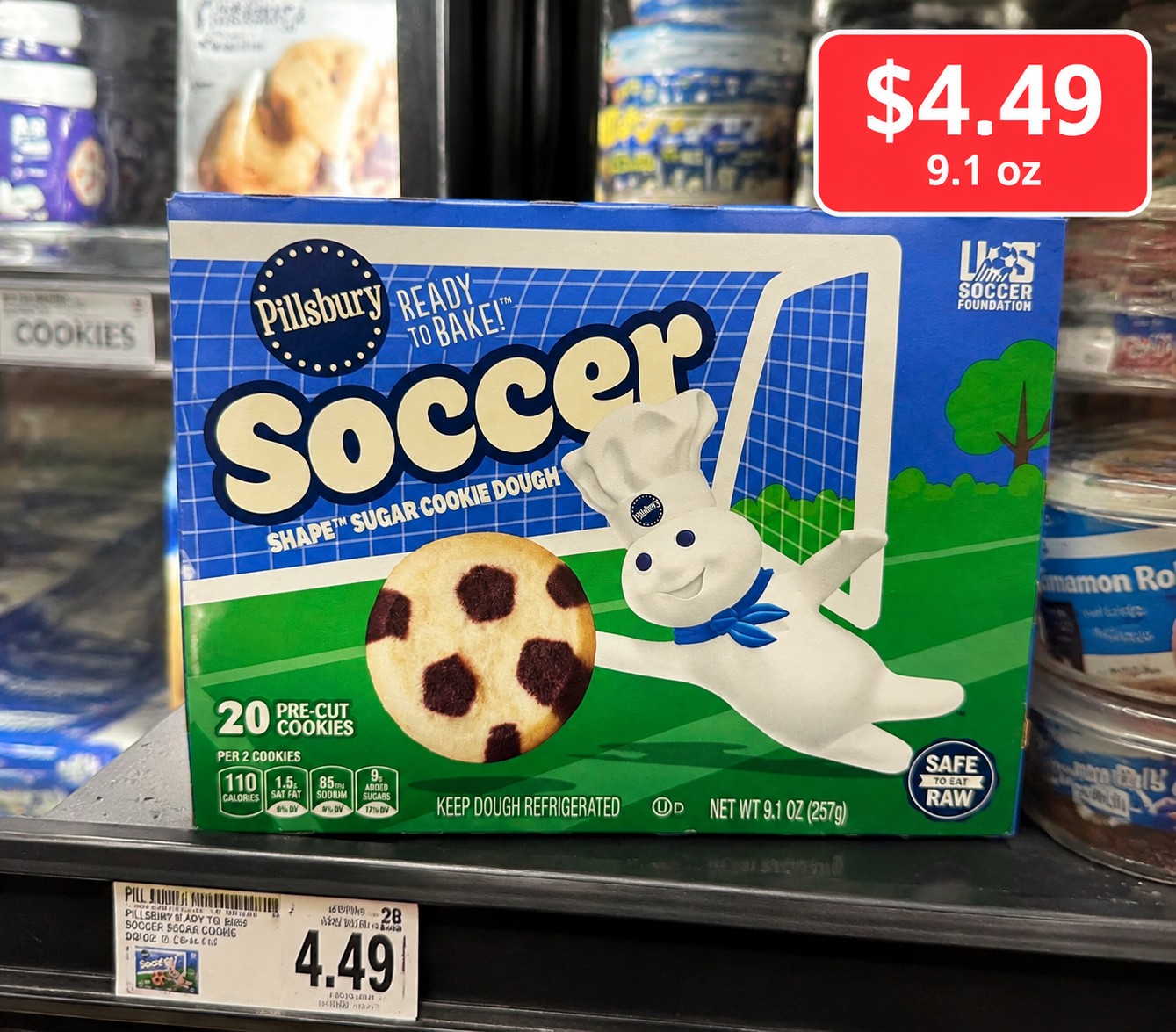 Pillsbury READY TO BAKE! Soccer SHAPE™ SUGAR COOKIE DOUGH