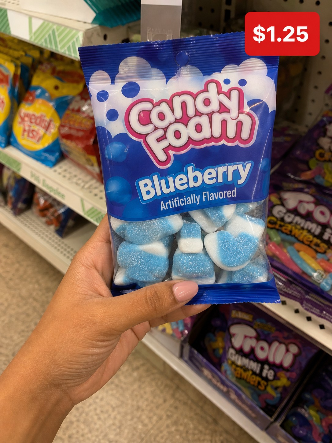 Candy Foam Blueberry Artificially Flavored