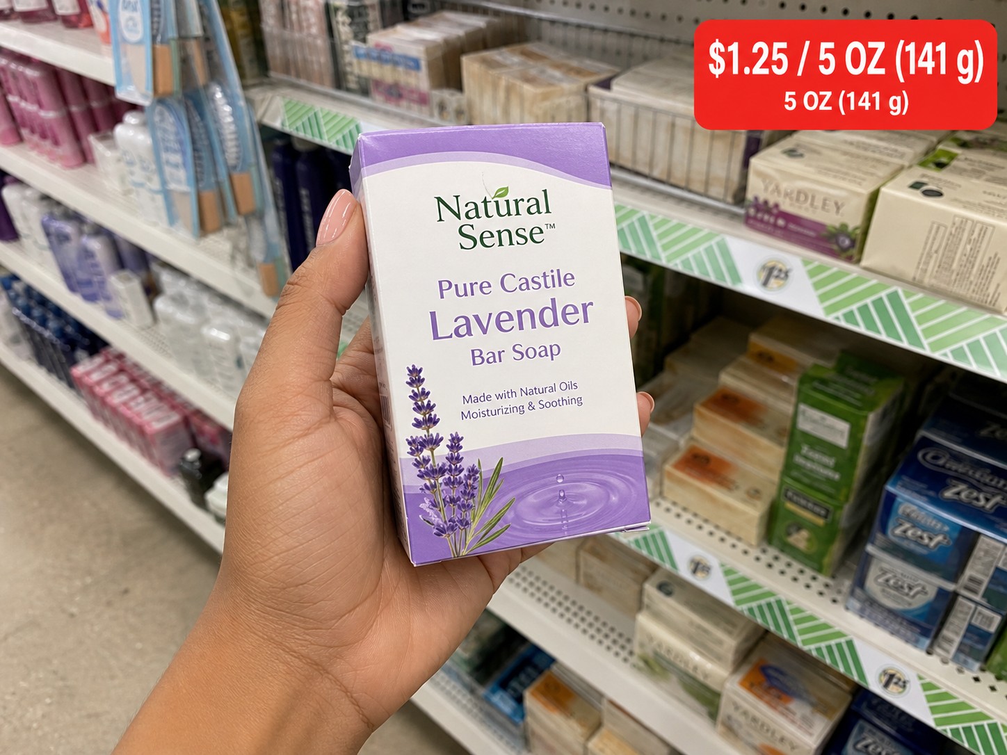 Natural Sense Pure Castile Lavender Bar Soap