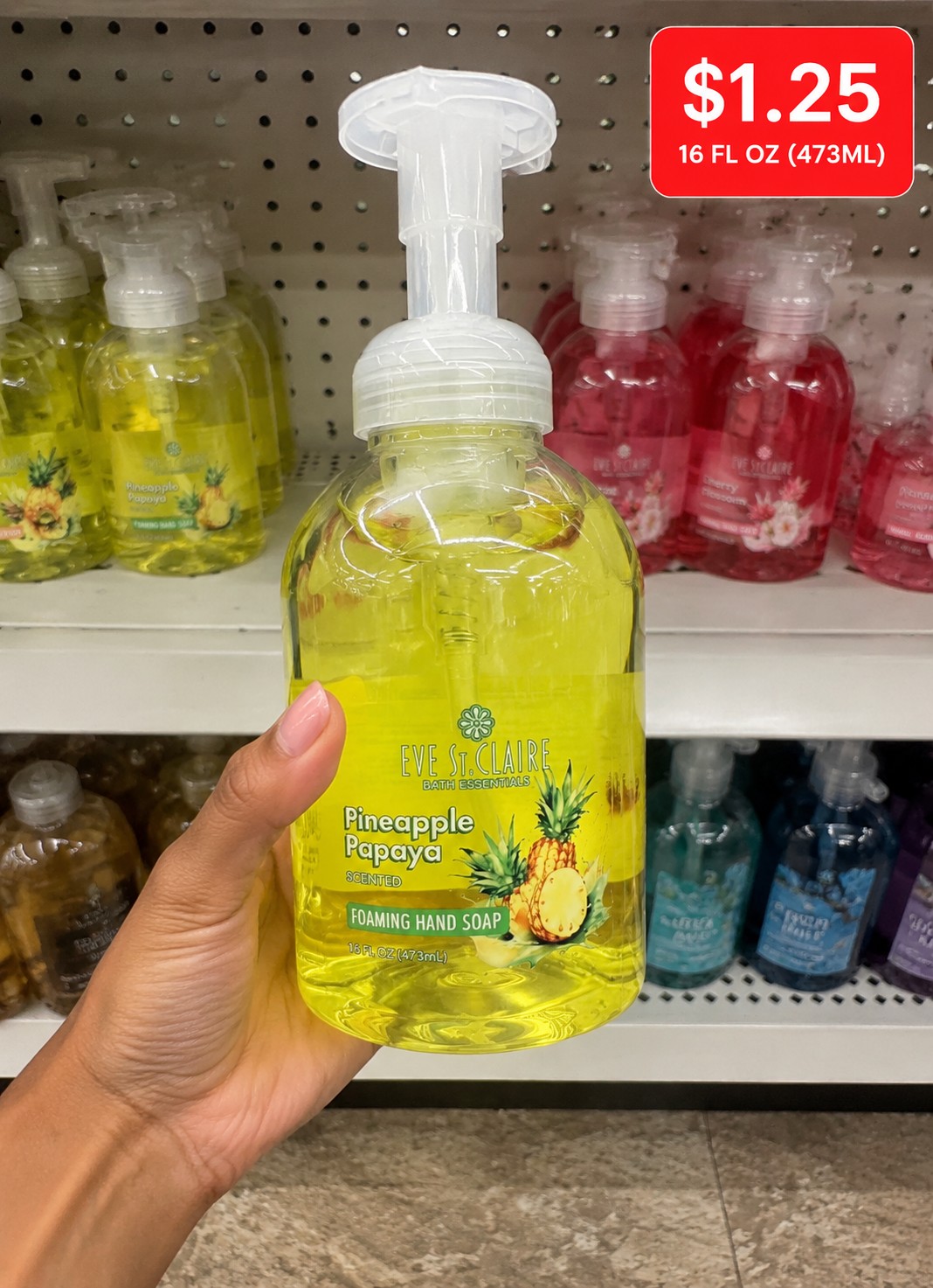 EVE ST. CLAIRE BATH ESSENTIALS Pineapple Papaya SCENTED FOAMING HAND SOAP
