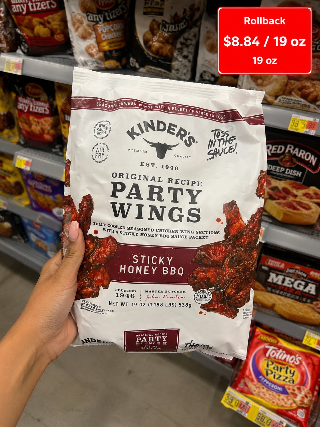 Kinder's Original Recipe Party Wings Sticky Honey BBQ