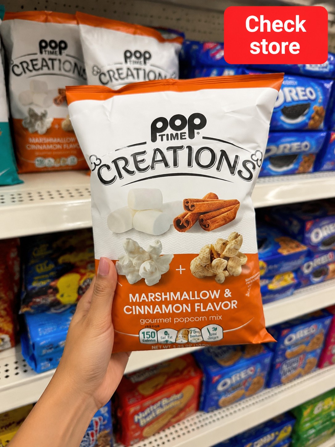 Pop Time Creations Marshmallow & Cinnamon Flavor gourmet popcorn mix