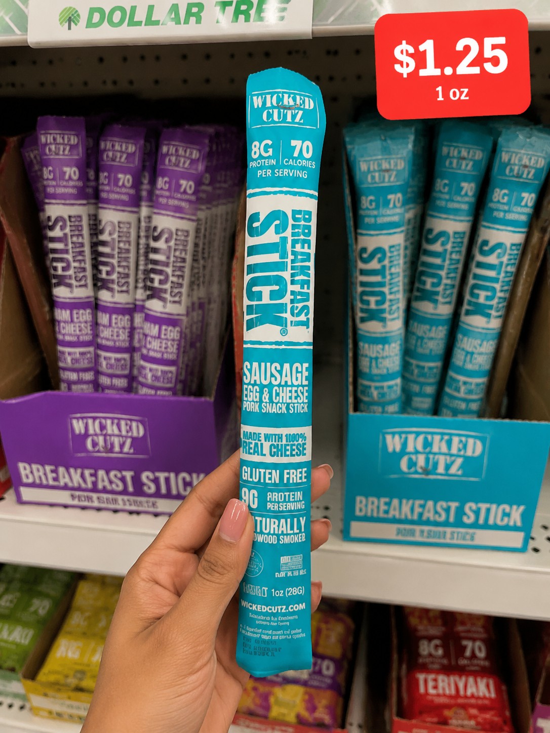 Wicked Cutz Breakfast Stick Sausage Egg & Cheese Pork Snack Stick