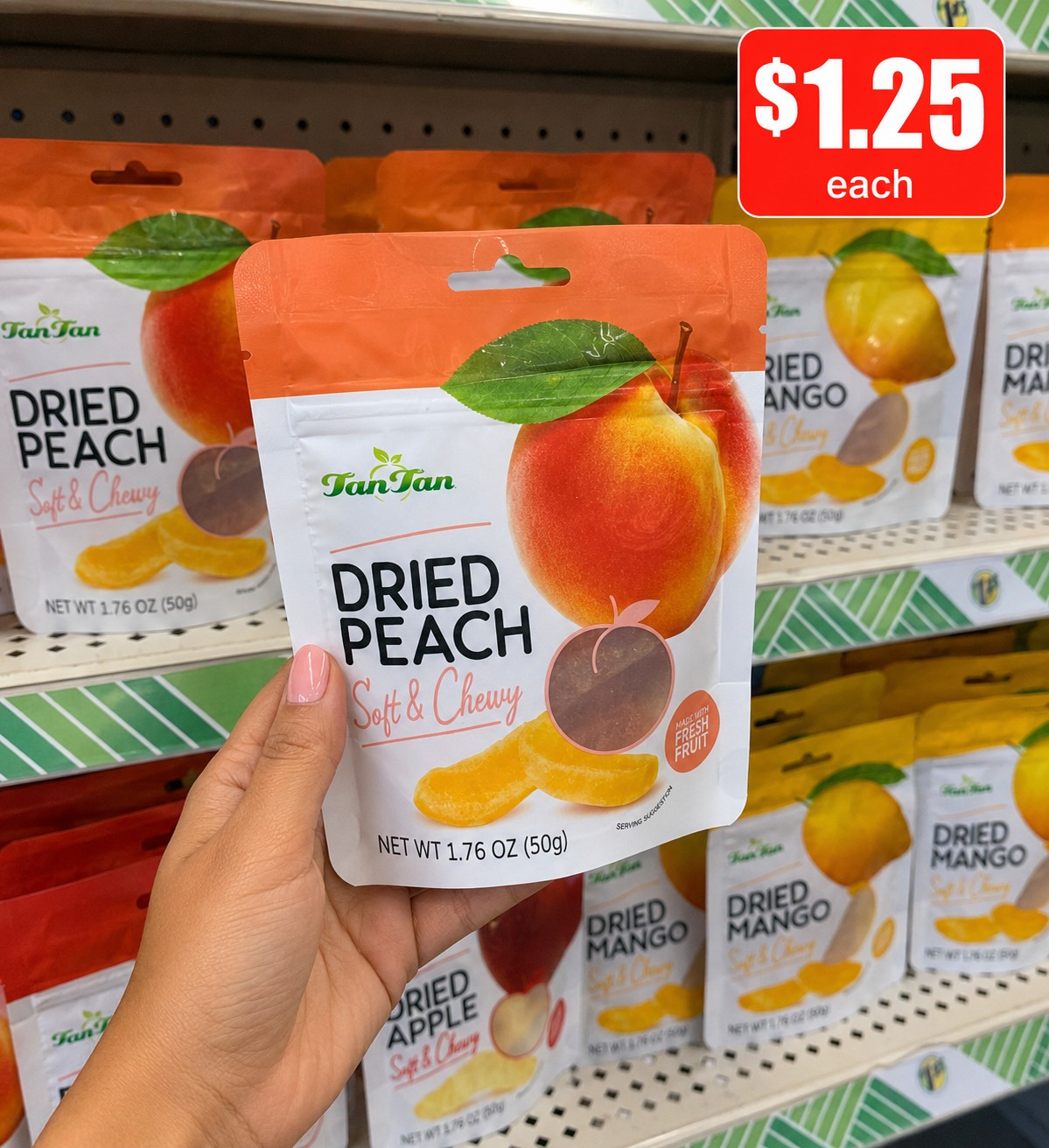Tan Tan DRIED PEACH Soft & Chewy