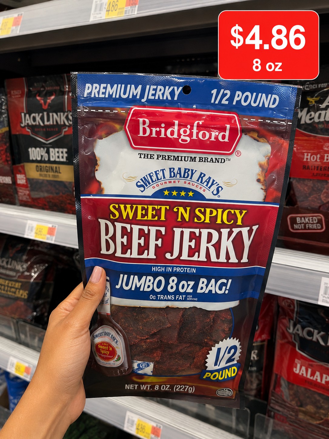 Bridgford Sweet Baby Ray's Sweet 'N Spicy Beef Jerky
